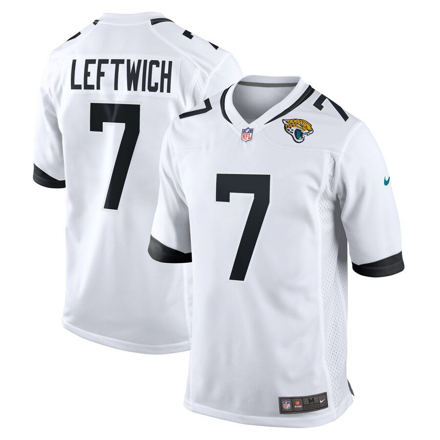 Men Jacksonville Jaguars #7 Byron Leftwich Nike White Retired Player Game NFL Jersey